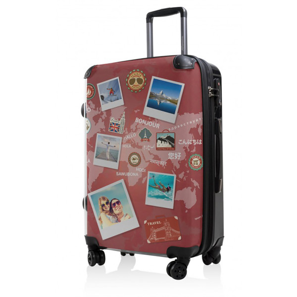 Чемодан Hauptstadtkoffer BLNBAG World Polaroid Rot Средний    